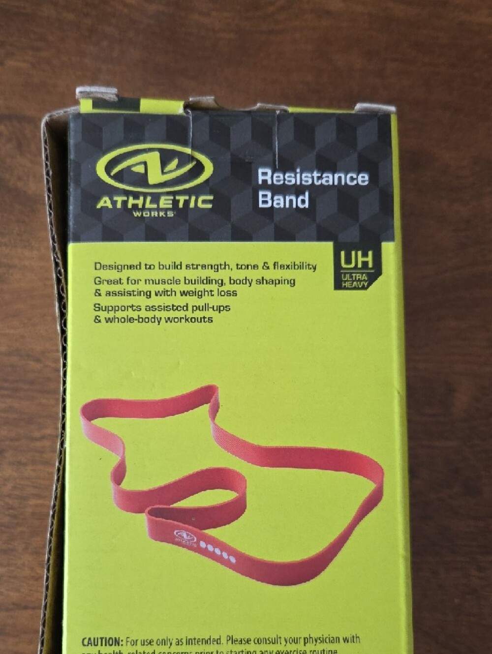 Athletic Works Red Resistance Loop Band - Ultra Heavy - Picture 4 of 6